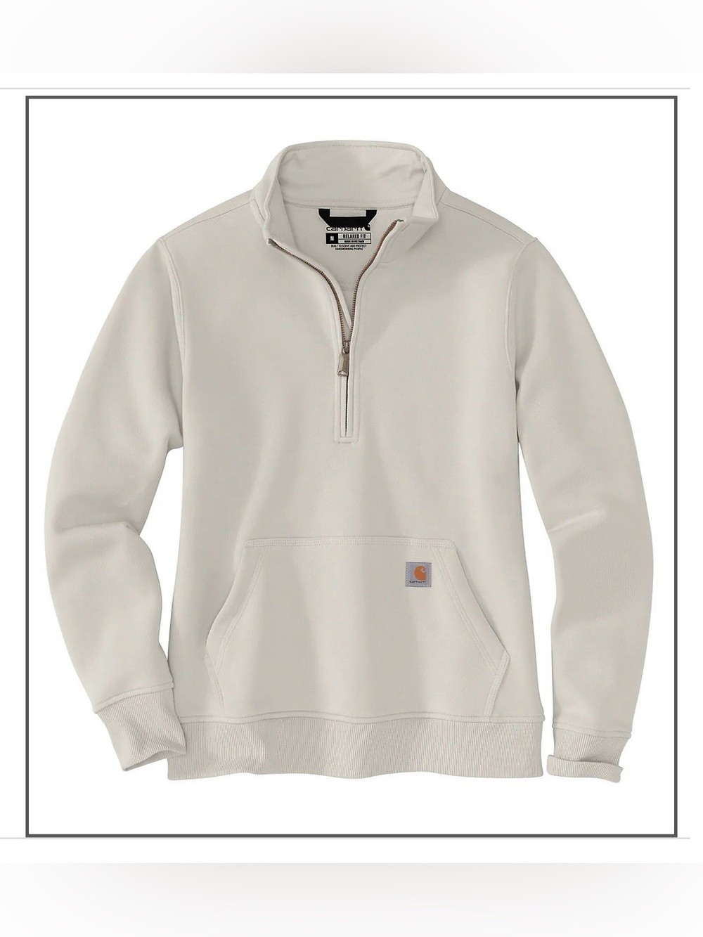 CARHARTT Women’s Clarksburg Relaxed Fit Midweight Quarter-Zip in Malt- Large